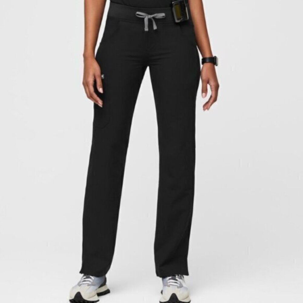 FIGS Scrub Cargo Pant Womens Petite Small Kade Navy Drawstring Stretch Pants